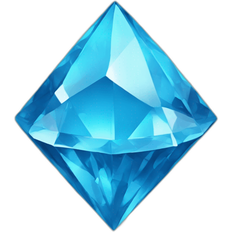 Blue diamond with a face, arms and legs, doing something random emoji