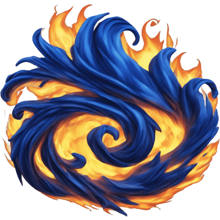 dark blue fire emoji