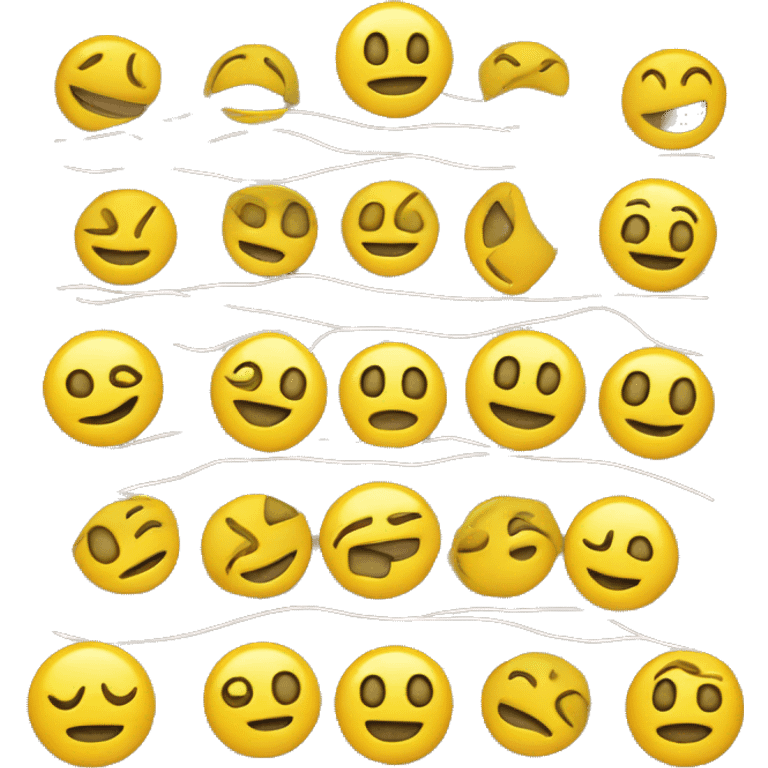 Spread yellow smiley face with an upside-down smile with lines running from the tips along the spread. emoji