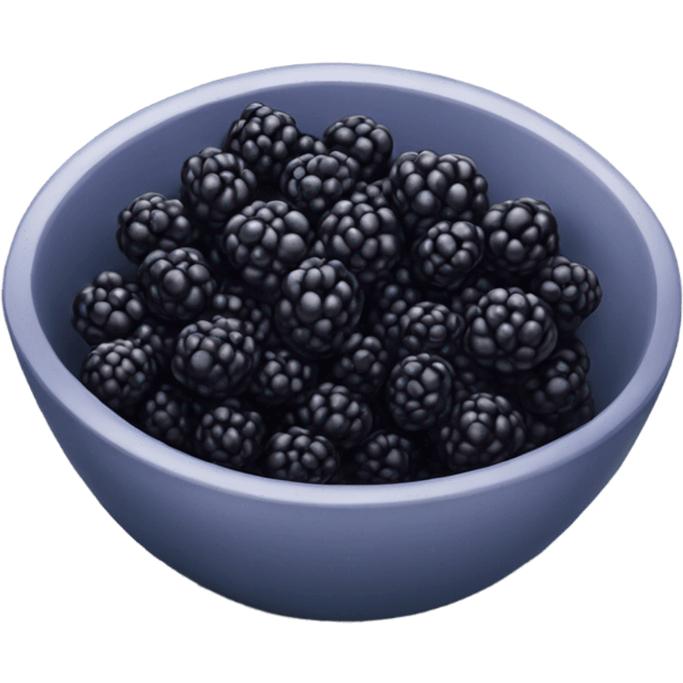 a bowl of Blackberries emoji