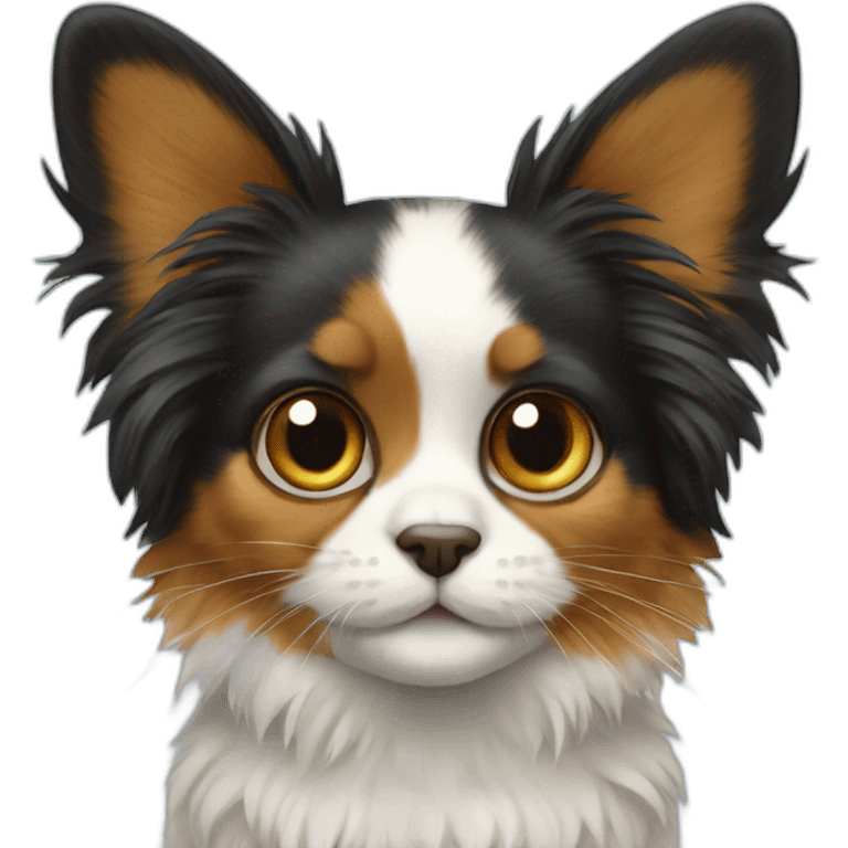 Papillon et chat emoji