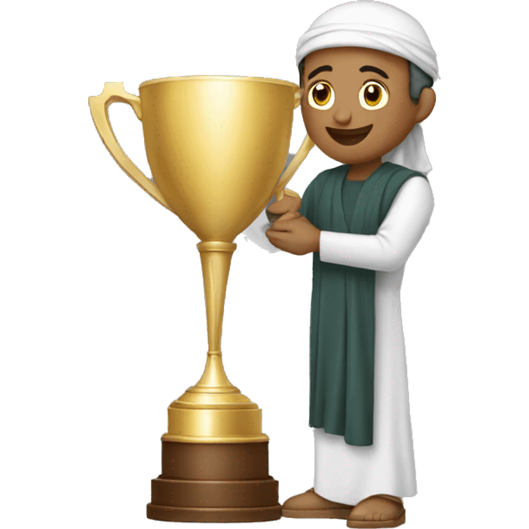 Muslim  winning trophy emoji