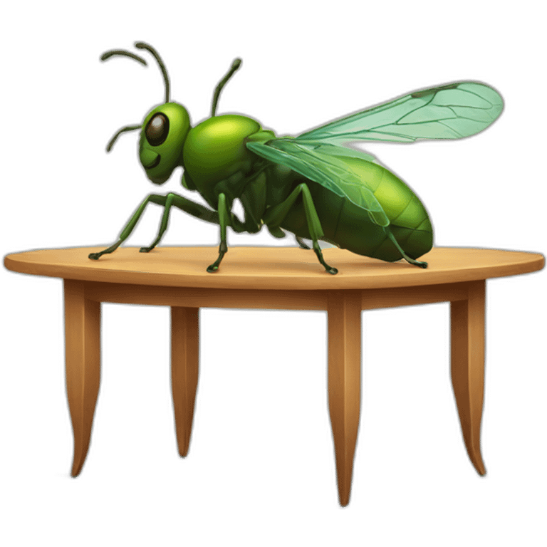 insect standing on a table emoji