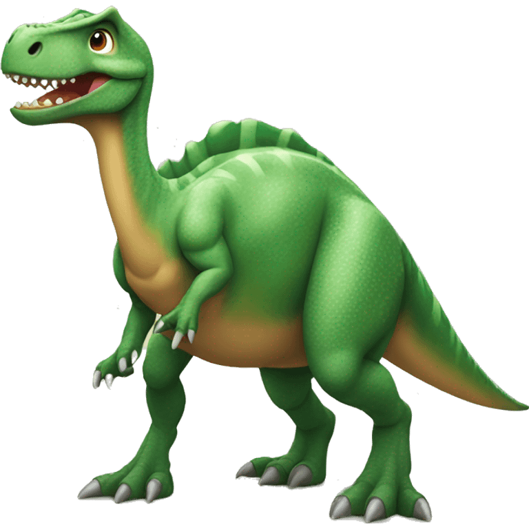 dinosaur with pareo using a po emoji