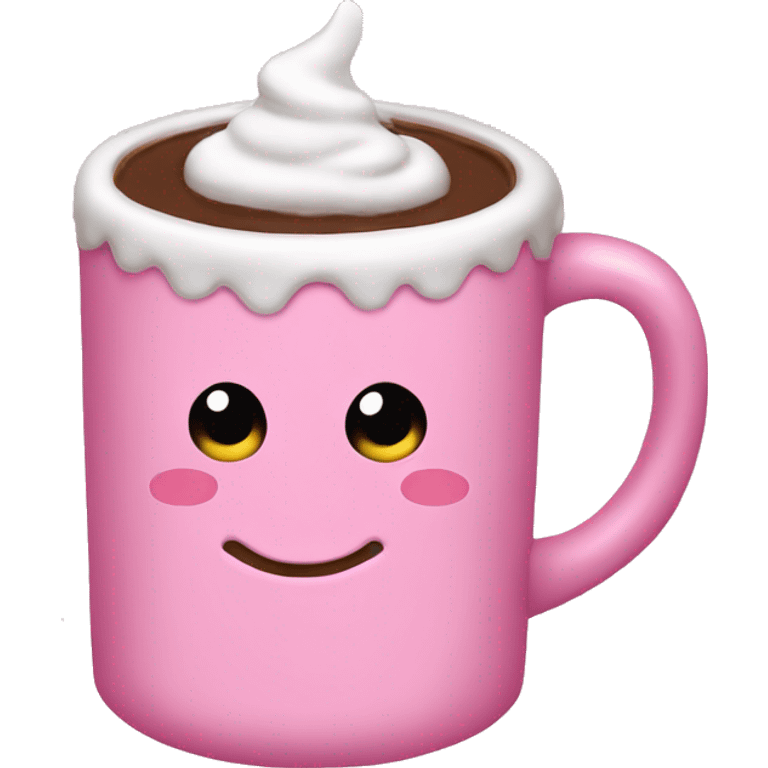 pink hot cocoa mug emoji