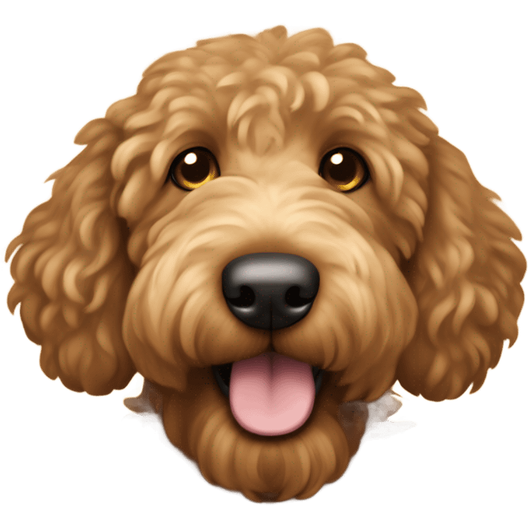 Brown Golden doodle emoji