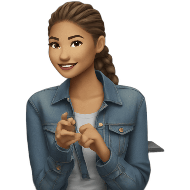 Zendaya working emoji