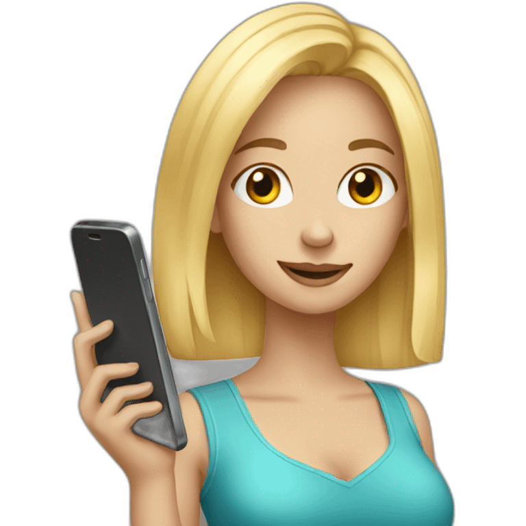 blonde-girl-with-phone emoji