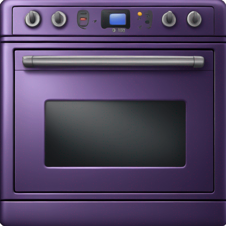 Realistic metallic dark purple oven isolated.  emoji