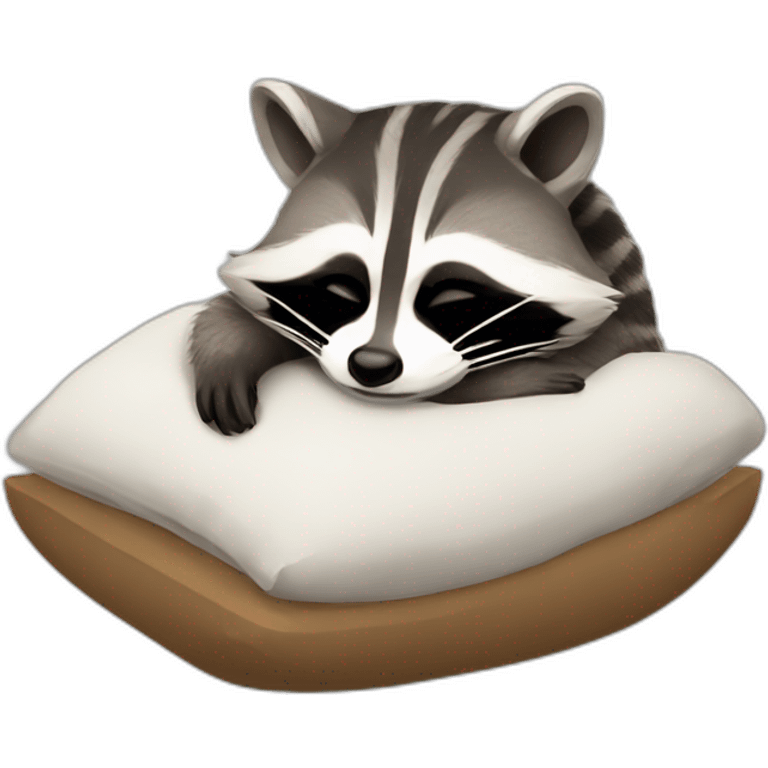 raccoon sleeping on the back emoji