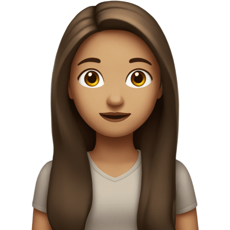 girl with long brown hair emoji