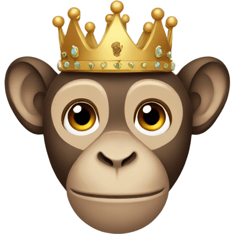 monkey wearing a crown emoji