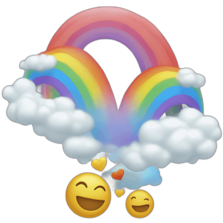 Chat arc en ciel emoji