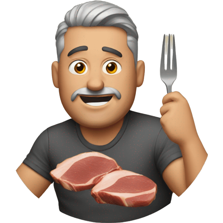 Man eating pork chops  emoji