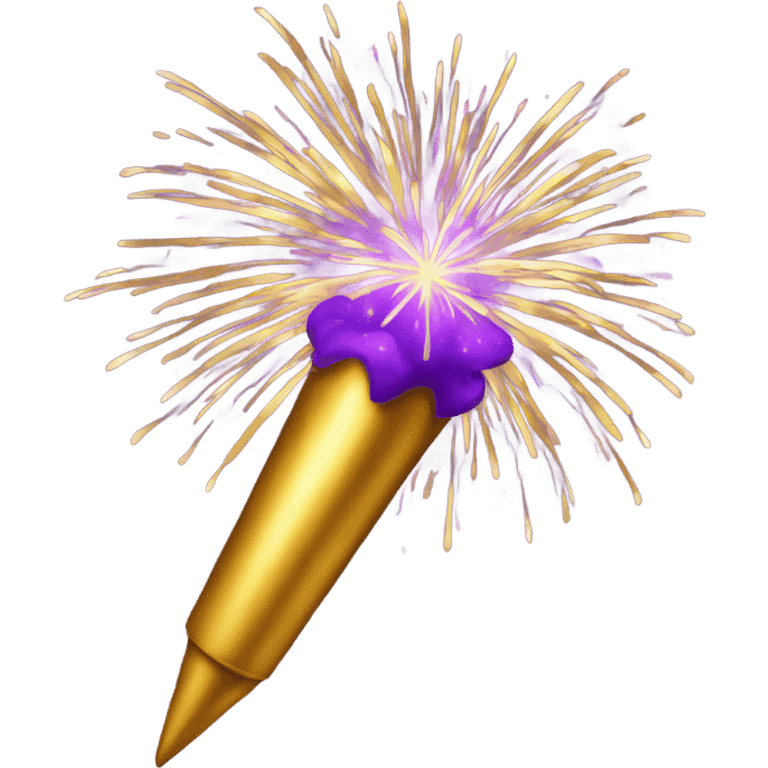 Gold and purple firework  emoji