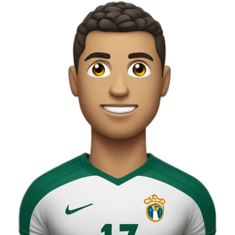 Ronaldo with a football ball emoji