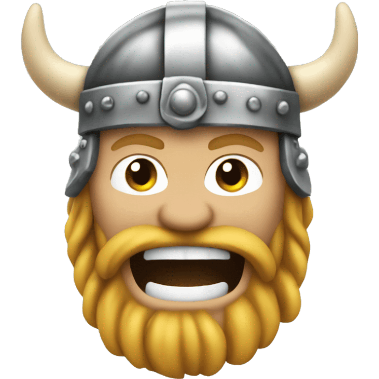 Laughing metalhead Viking  emoji