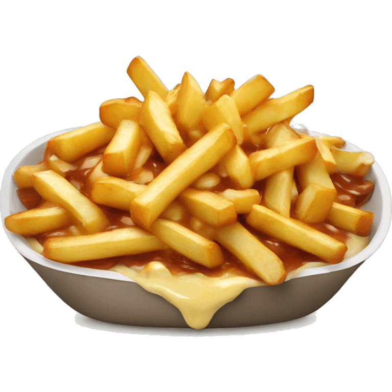 Poutine qui mange une poutine emoji