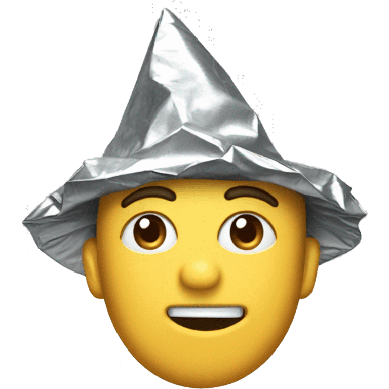 crunched pointy tin foil hat emoji