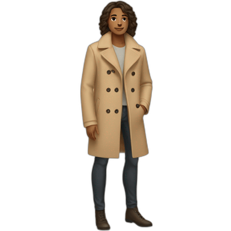 beige coat emoji