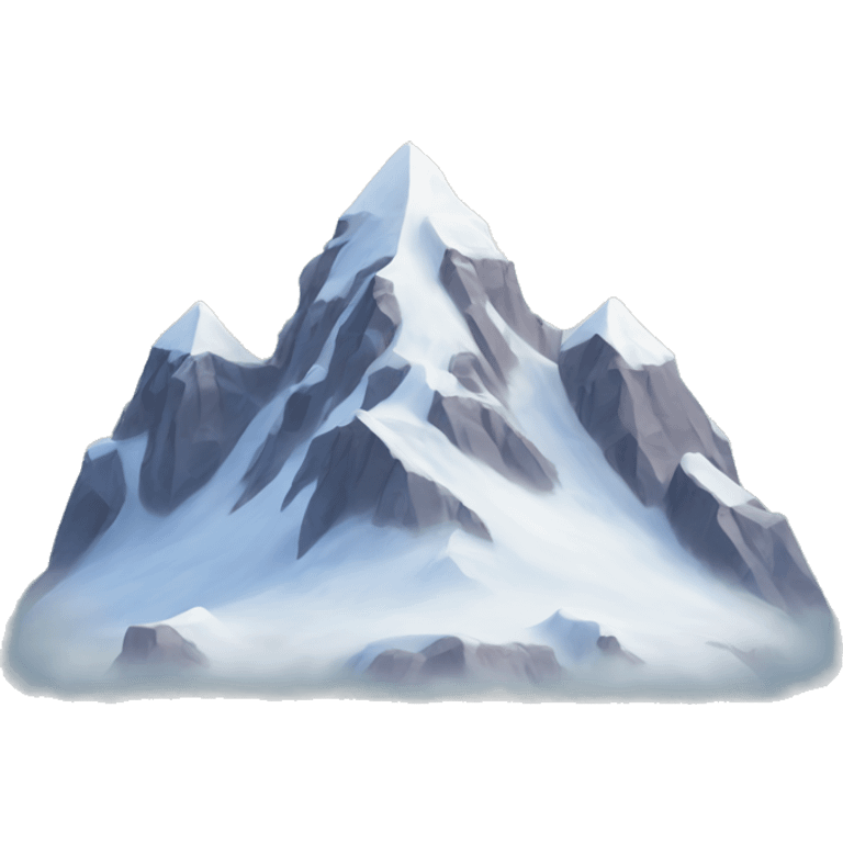 Snowcapped Mountain with three stars above it emoji