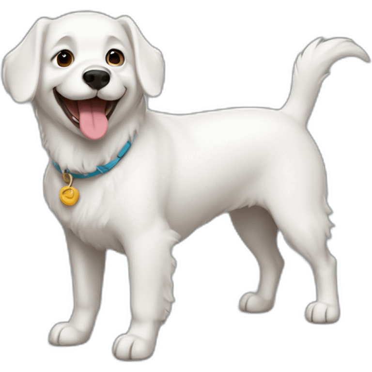 happy-white-dog emoji