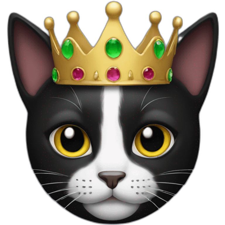 black cat crown emoji