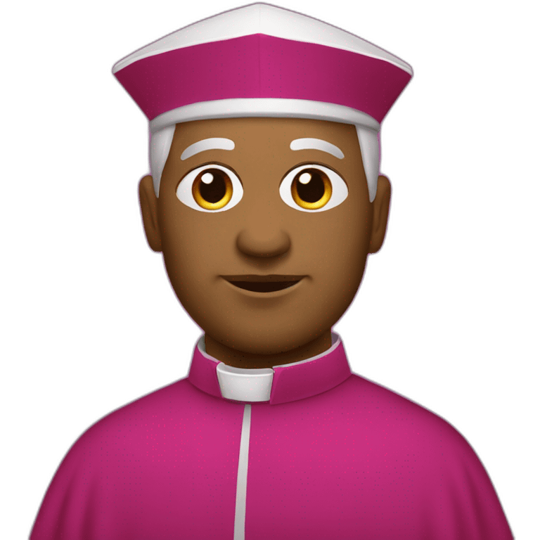 Catholic cardinal in magenta emoji