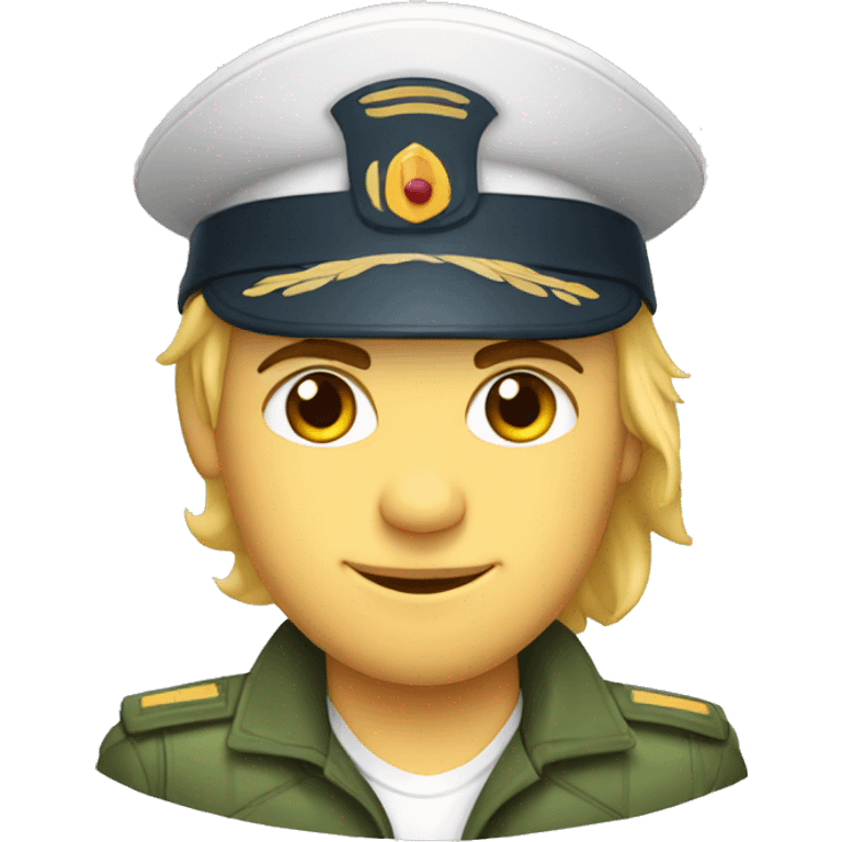 Caucasian fighter pilot wearing party hat emoji