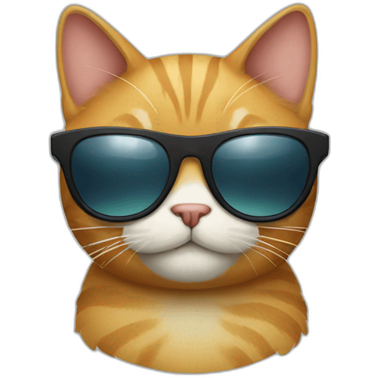 Cat with sunglasses emoji