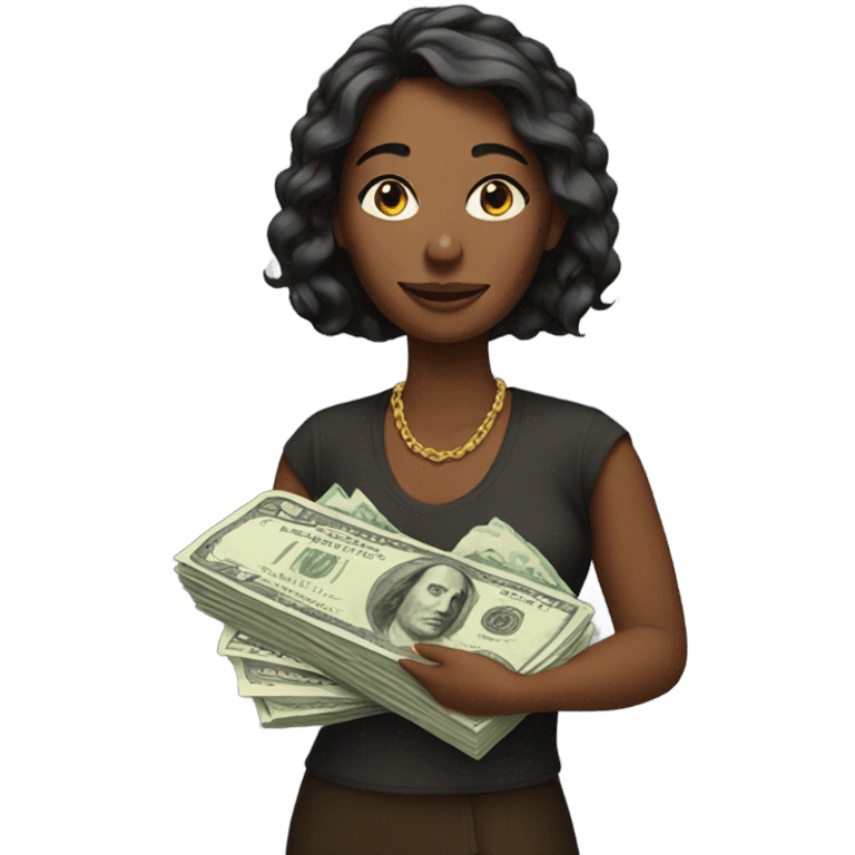 women with money emoji