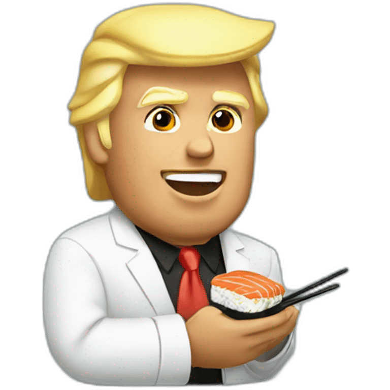 Donald Trump with Sushi emoji