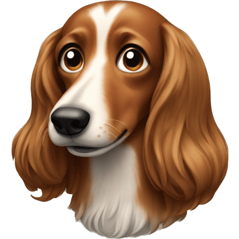 Long haired weenie dog  emoji