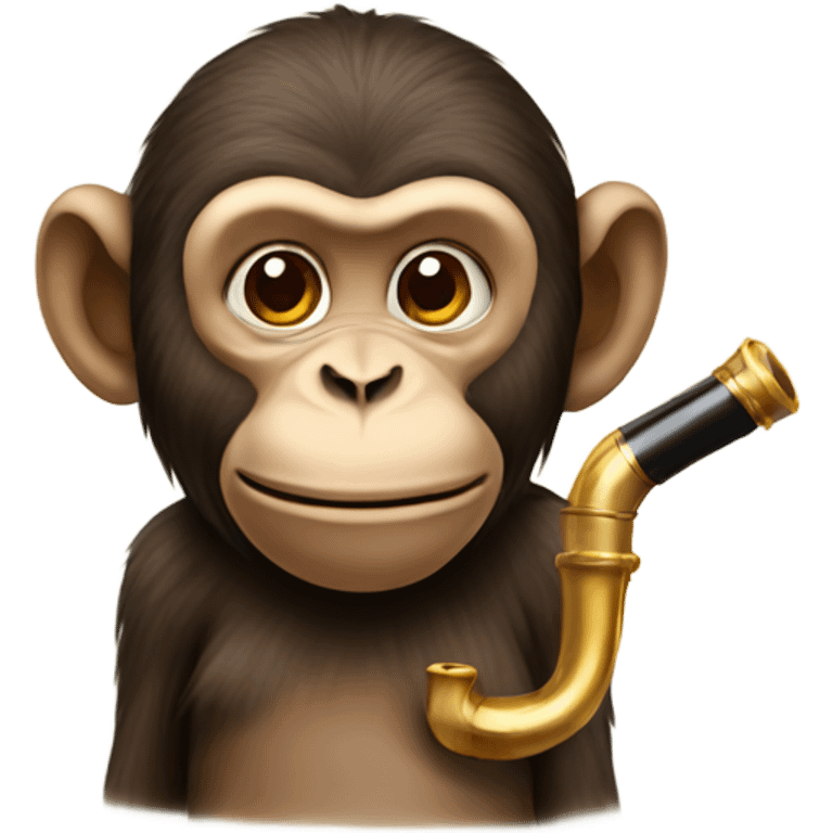 Monkey with a pipe emoji