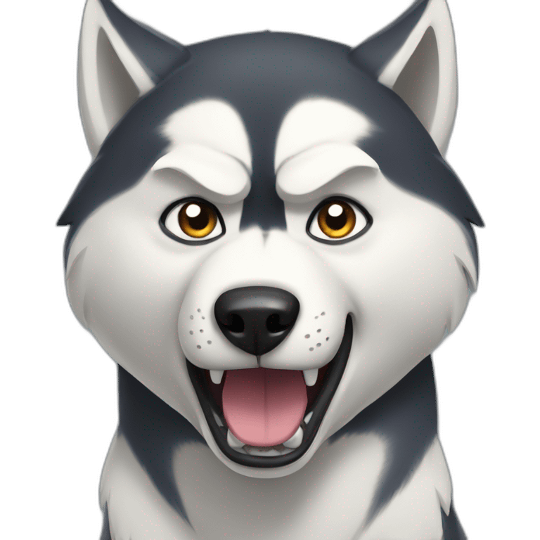 husky angry emoji