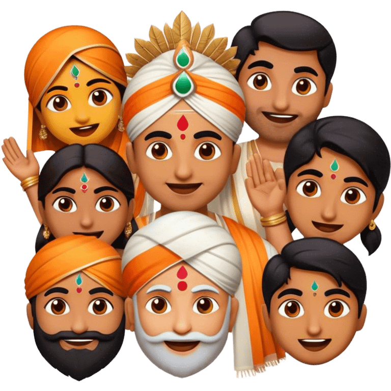 Cinematic Realistic Bollywood Pop Culture Emoji, featuring an energetic portrayal of Indian cinema rendered with dynamic textures and lively, colorful lighting. emoji