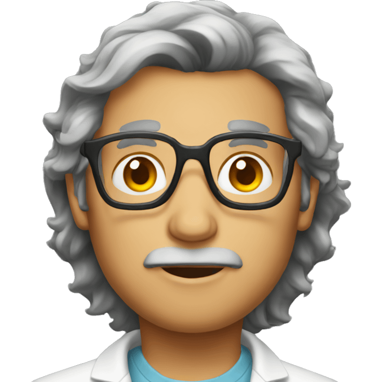 scientist with burnt hair emoji