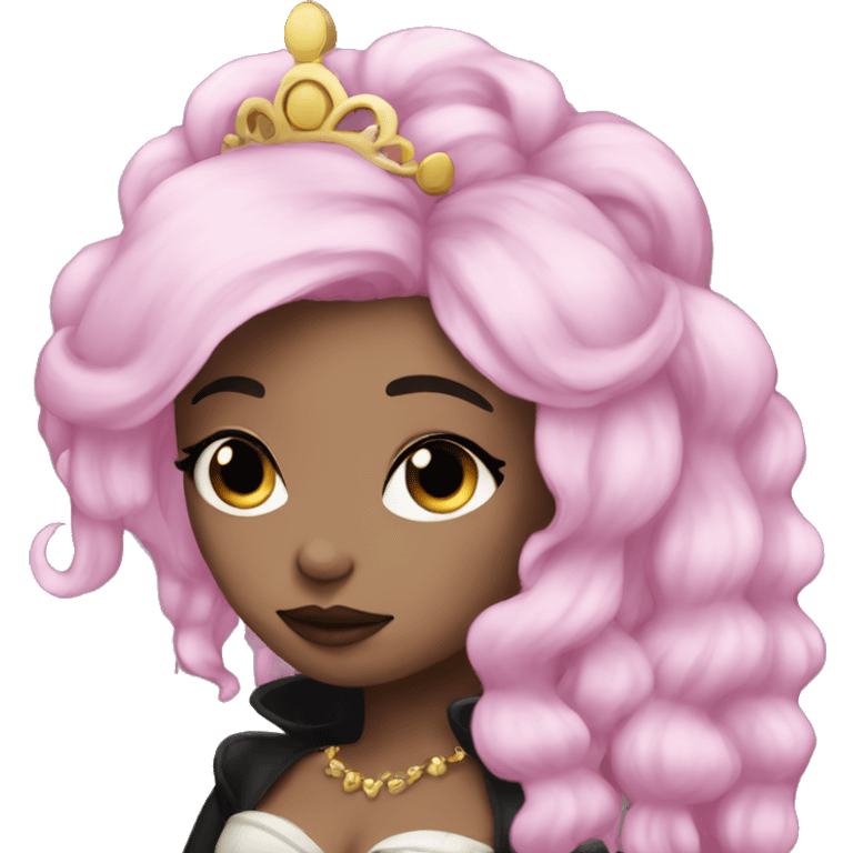 goth princess with pastal pink hair emoji