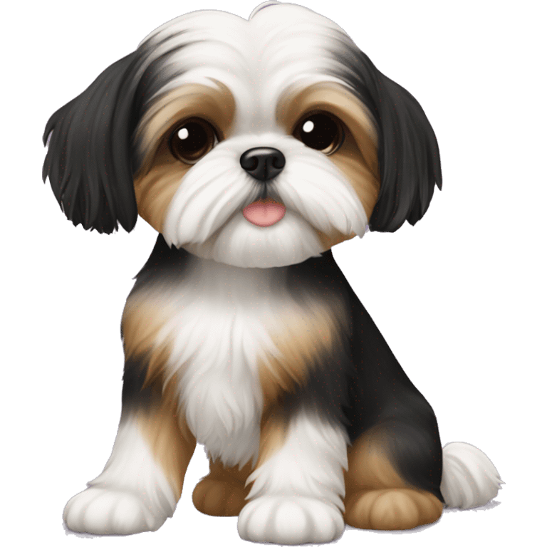 black and tan shih tzu maltese girlie mix emoji