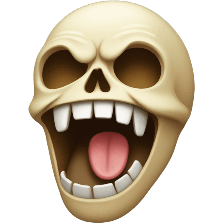 make a yawning skull with the z's emoji