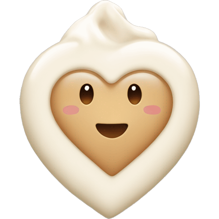 Milk-colored heart emoji