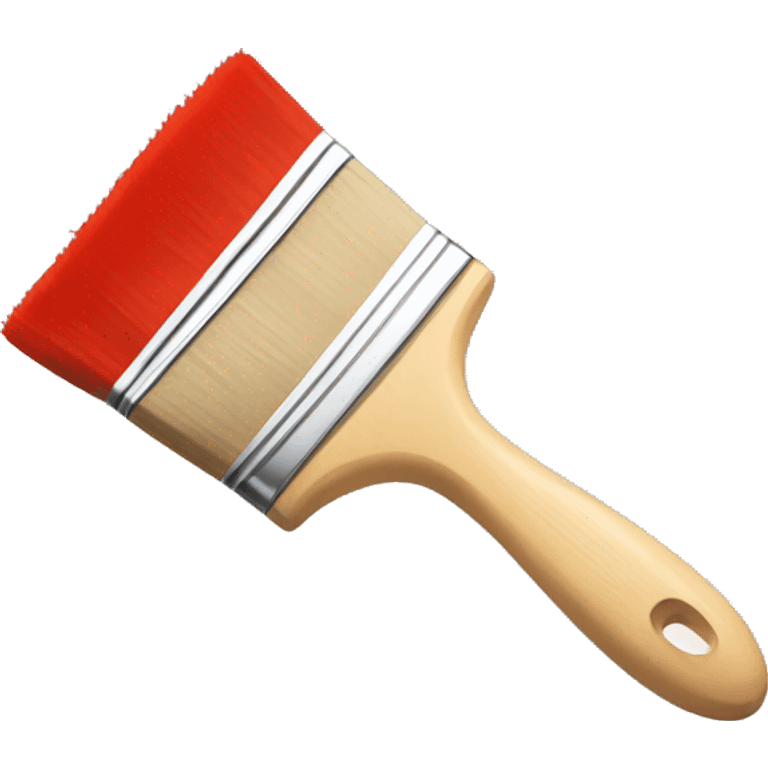 Paint brush with red paint emoji