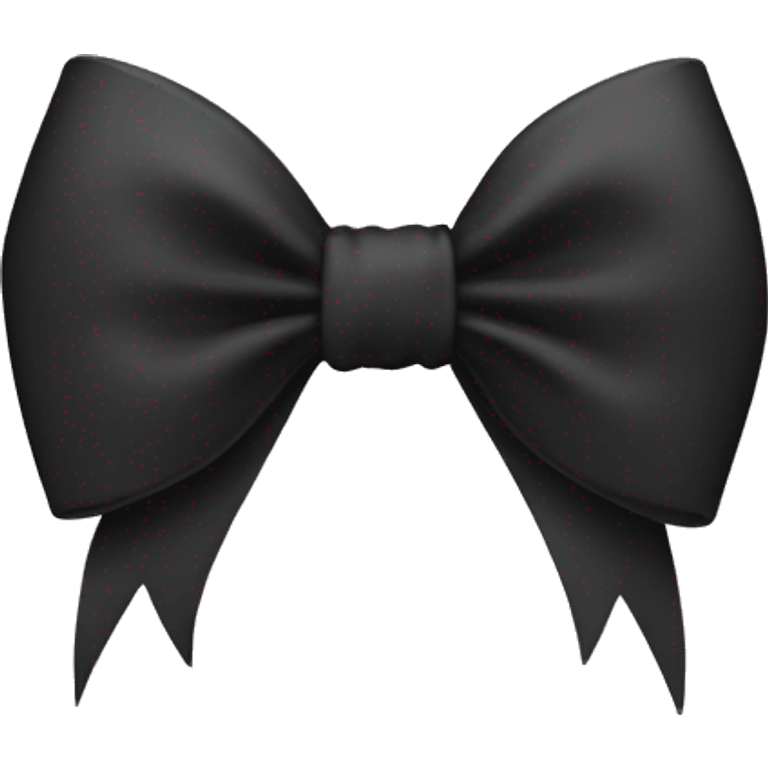 Black coquette bow emoji