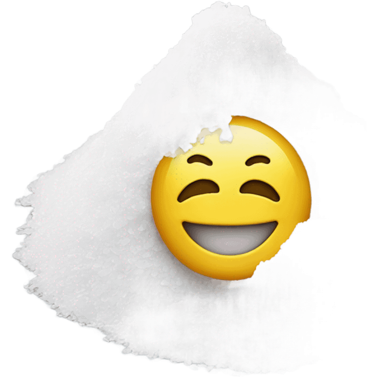 happy face with a pile of salt emoji