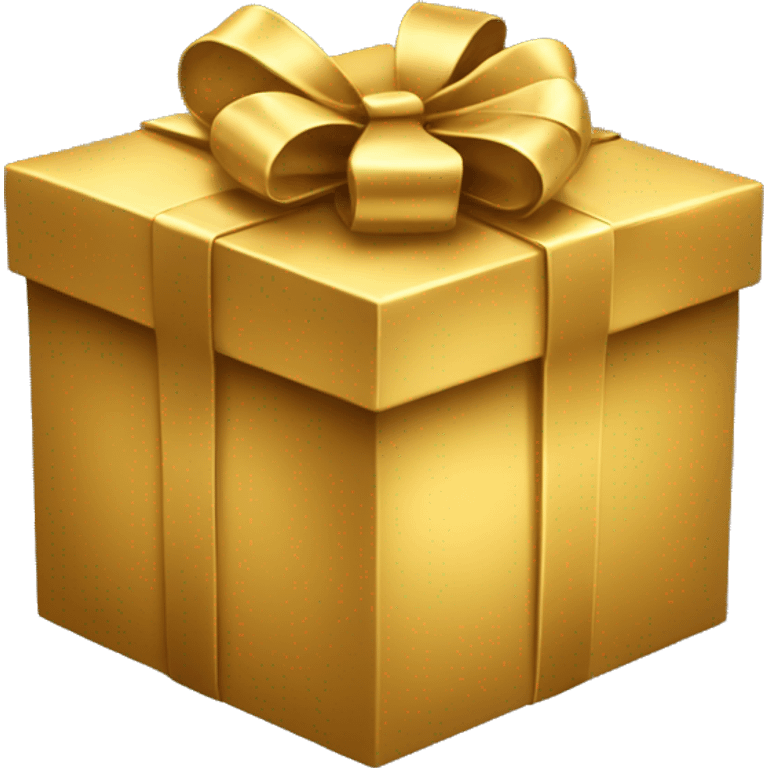 Golden gift box emoji