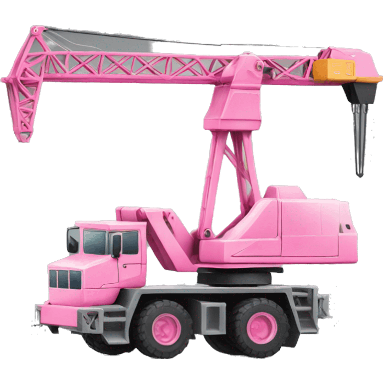 Pink construction crane  emoji