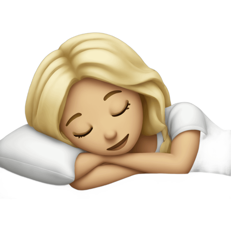 Dirty blonde girl sleeping emoji