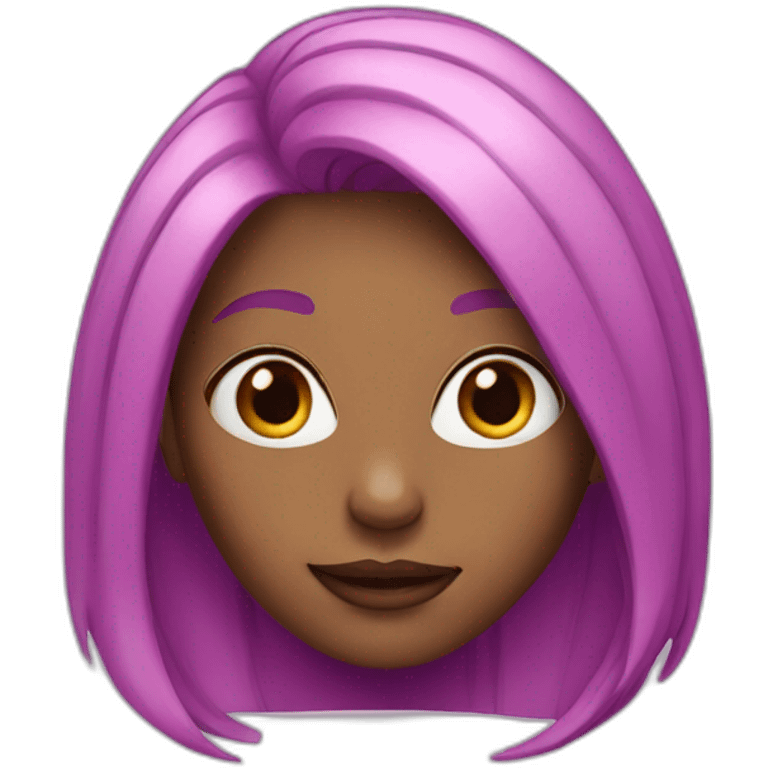 woman pink purple hair emoji