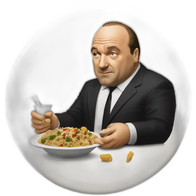 Tony Soprano eating gabagool emoji