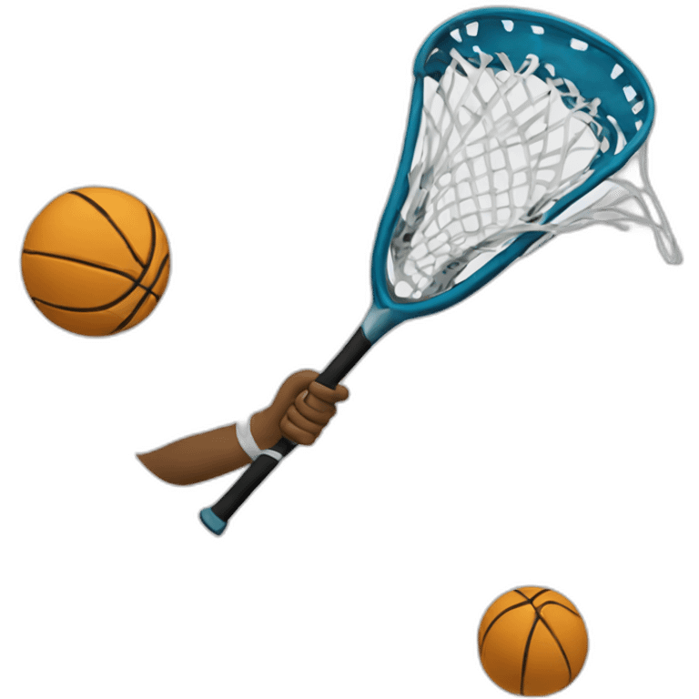 lacrosse person catching a ball with his stick emoji